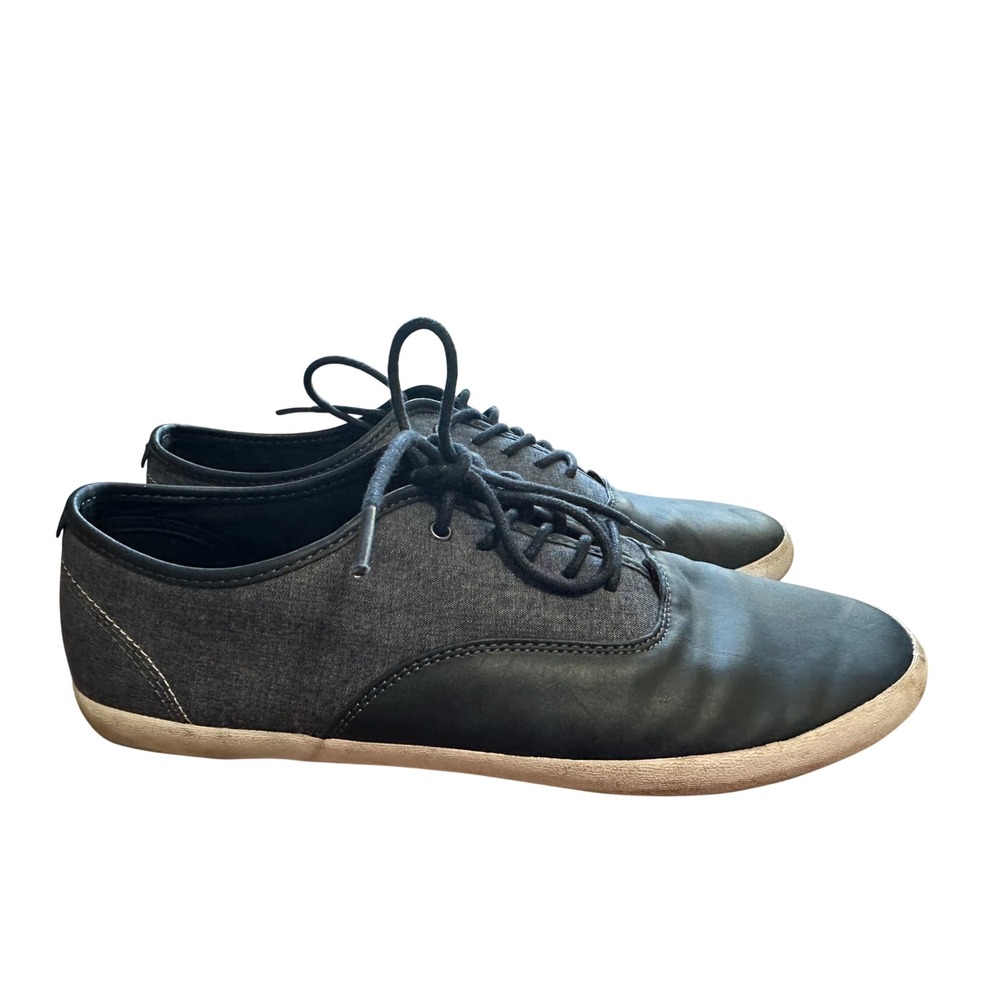 Aldo Mixed Material Sneakers Mens‎ Size 10 Black Grey Good Lace Up Low Top